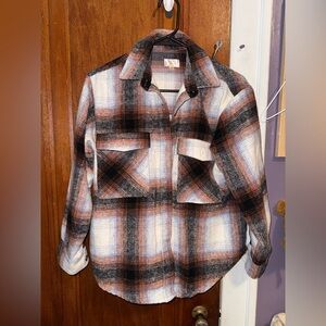 Plaid Button-Up Shirt